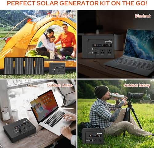 powkey 200W Portable Power Bank with AC Outlet 120V, 146Wh Power Station | Rechargeable Backup Lithium Battery Powered, Pure Sine Wave AC Outlet for Outdoor RV Trip Travel Home Office Emergency