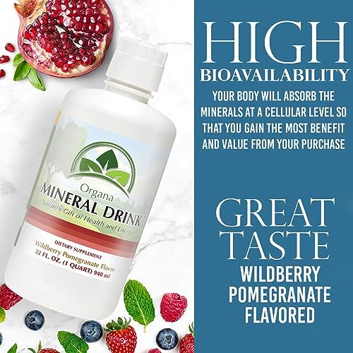 Organa Trace Minerals - Liquid Colloidal Minerals Supplements - Plant Derived for Maximum Absorption - Colloidal Minerals Liquid for Wellness - 32 Ounces