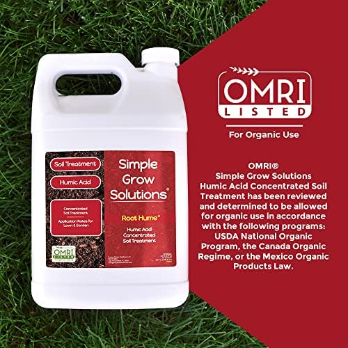 Raw Organic Soil Conditioner- Root Hume- Simple Grow Solutions- Natural Plant & Lawn Treatment- Nutrient Food Enhancer- Concentrated Liquid Humic - Grass, Tomatoes, Citrus, Flowers, Vegetables