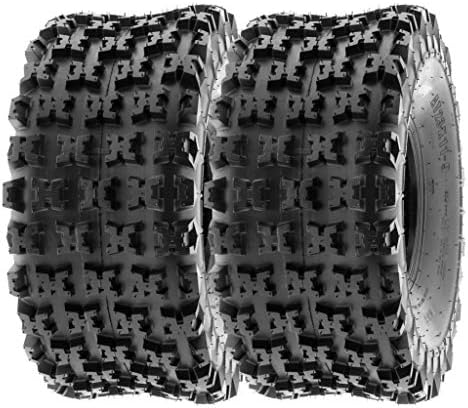 SunF ATV Tires 22x7-10 22x10-9 Sport Race Knobby 6 PR A027 - BUNDLE