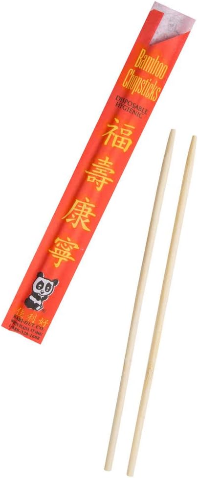 Combo - Pack of 25 Chinese Take Out Boxes Pagoda 16 oz/Pint Size Party Favor and Food Pail with 25 Chopsticks in DHI Packaging