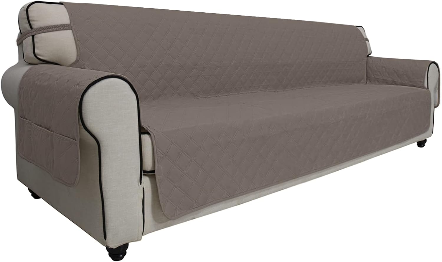 Easy-Going Waterproof Non-Slip Couch Cover, Small Recliner, Chocolate