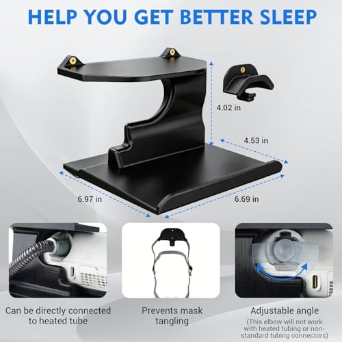 CPAP Wall Mount Shelf for AirSense 11 with CPAP Hose Hanger & Mask Hook | CPAP Shelf for Bedside Save Space
