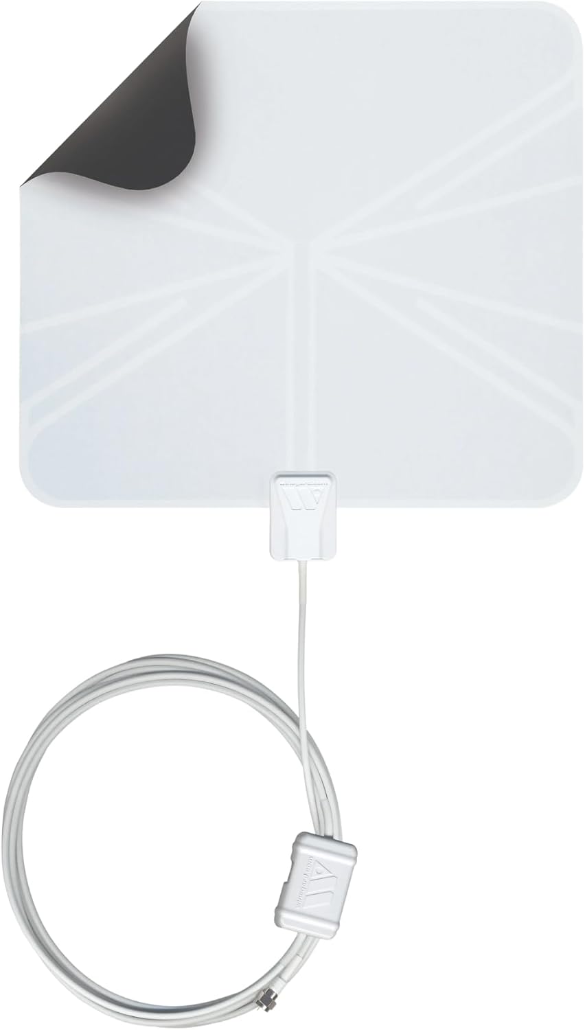 Winegard FL-5000 Indoor HD Antenna FlatWave - Non-Amplified VHF/UHF Indoor TV Antenna-Over-the-Air Reception-40 Mile Range-NextGen TV Compatible Ultra-Thin-Dual Color Easy Setup-For Metro Areas