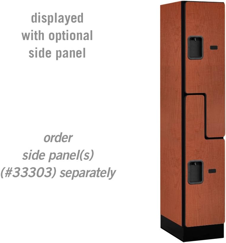 Salsbury Industries Double Tier 'S' Style Designer Wood Locker, Mahogany, 5' 3" x 15"
