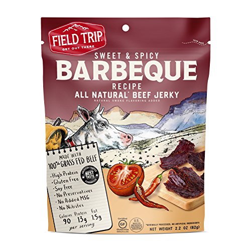 Field Trip Beef Jerky, Original, 1 Oz Bag, 12 Bags/carton | Grass Fed Beef Jerky, Healthy Gluten Free Snacks, All Natural, Paleo-Friendly Beef Jerky, High Protein, Low Carb, No Nitrates