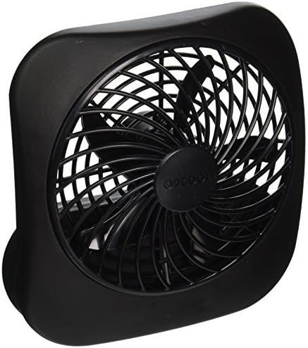 O2COOL Treva 5 in Portable Battery Powered Desk Fan 2-Speed Black | Yes