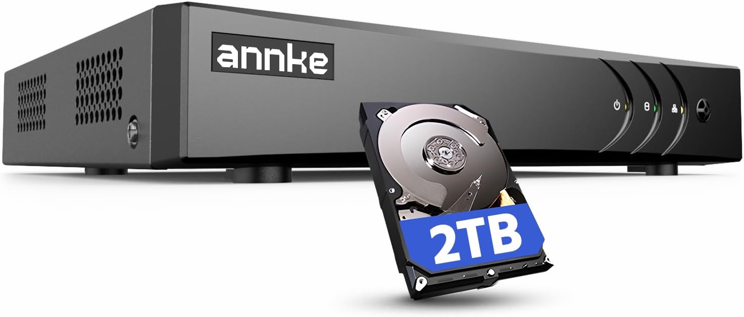 ANNKE 3K Lite 16CH Security Video Recorder, Human/Vehicle Detection,2TB HDD