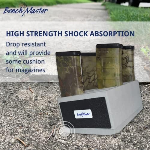 BenchMaster Weapon Rack AR Magazine Rack for Gun Safe, Holds 12 AR Magazines, High-Density Foam Gun Magazine Holder & Organizer