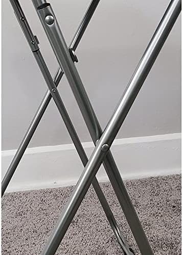 Folding TV Tray Tables, for Small Space, Black, Set of 2 | 19" X 15" X 26", For Eating, Portable Dinner Table, Couch & Living Room