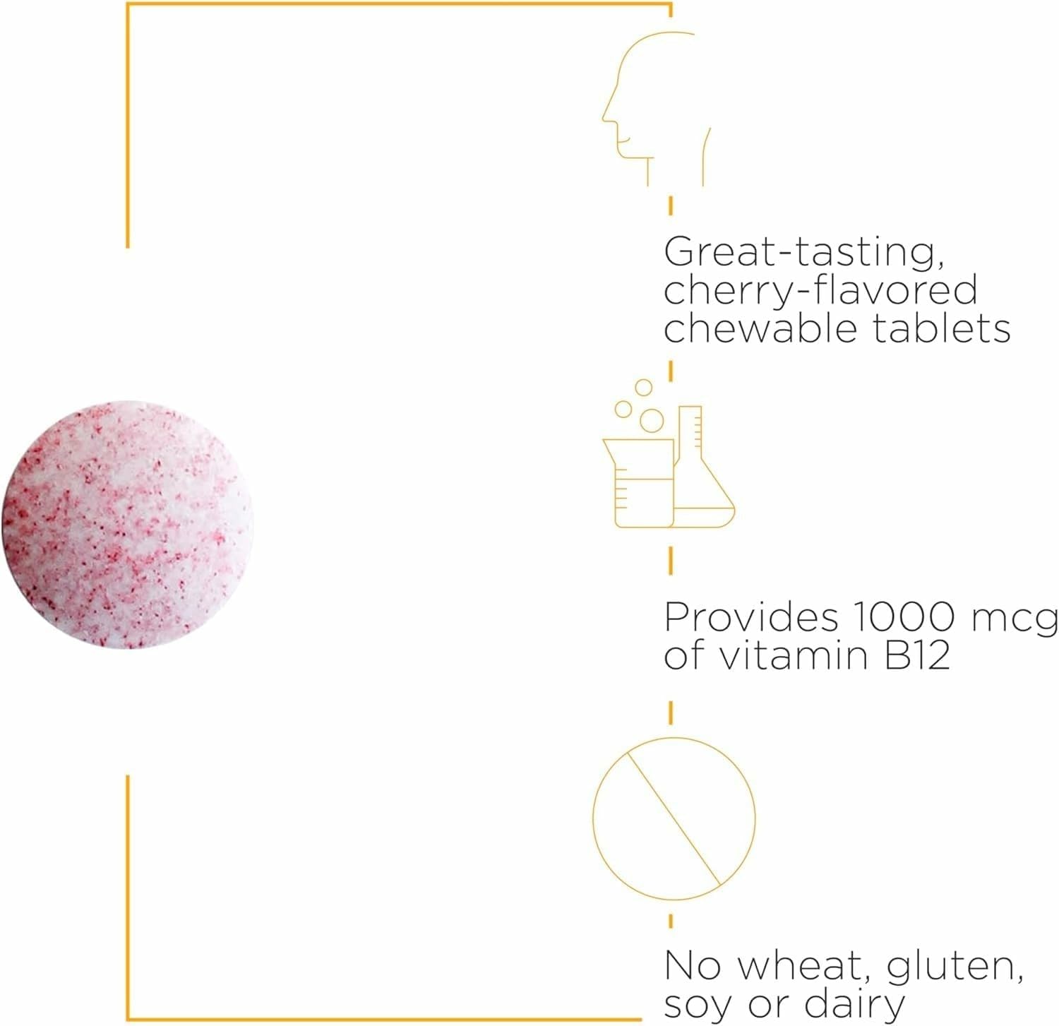 Integrative Therapeutics B12-Active - Supplement for Nerve Function Support* - Dairy, Soy & Gluten-Free - Cherry Flavored, 30 Chewable Tablets (30 Servings)