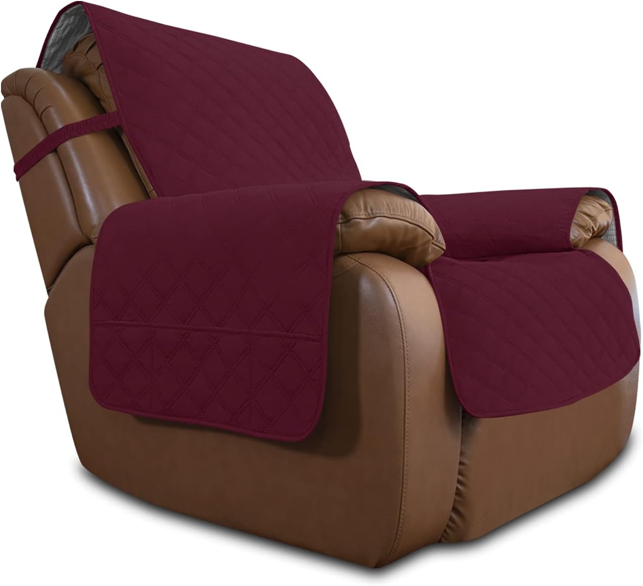 Easy-Going Waterproof Non-Slip Couch Cover, Small Recliner, Chocolate