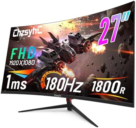 34 Inch Ultrawide Curved Gaming Monitor - WQHD 3440x1440p, 165Hz, 120% sRGB, FreeSync, VESA Mountable (DP&HDMI Cable Incl.) - Immersive PC Monitor for Gamers & Professionals, Black