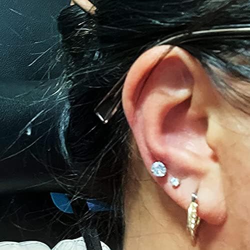 XUKEKOY 2 Pack Self Ear Piercing Gun Earring Disposable Piercing Kit No Pain Easy Use Ear Piercing Gun Kit Tool with Stud (White)