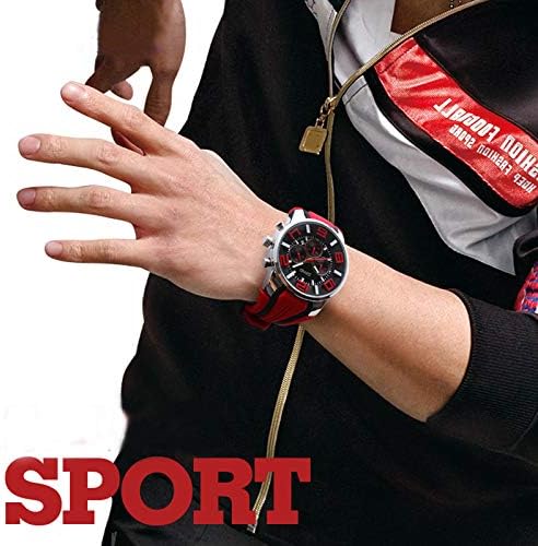 findtime Mens Sport Watches for Men Reloj para Hombre Colorful Cool Unique Analog Stylish Wrist Watch Chronograph for Running Training Stopwatch