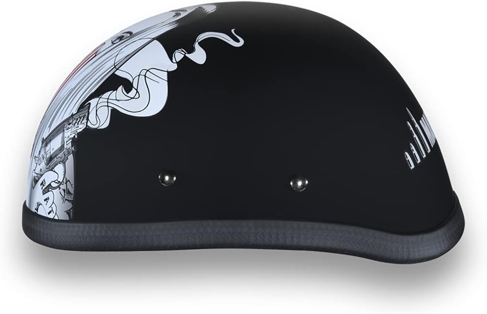 Daytona Helmets Graphics Bicycle Helmets for Men - Novelty Half Helmet with Breathable Liner - Retro Skull Cap – Eagle Headgear with Head Wrap