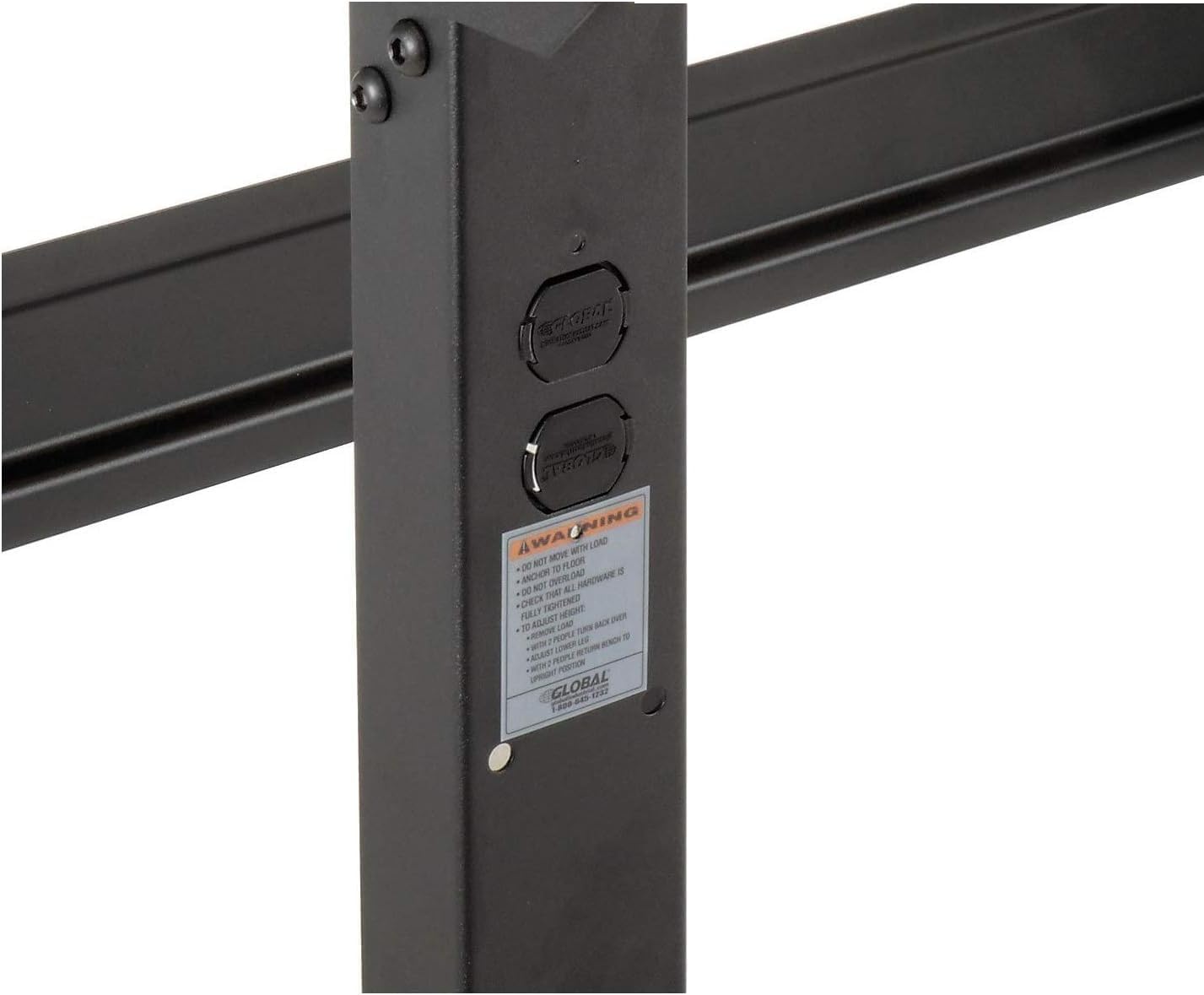 Global Industrial Adjustable Height Workbench C-Channel Leg, 60" W x 30" D