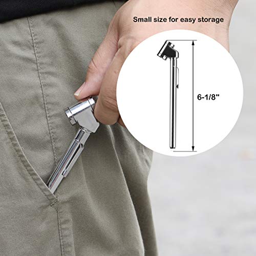 CZC AUTO Pencil Tire Pressure Gauge, Dual Head, 10-120PSI, Silver, 2 Pack
