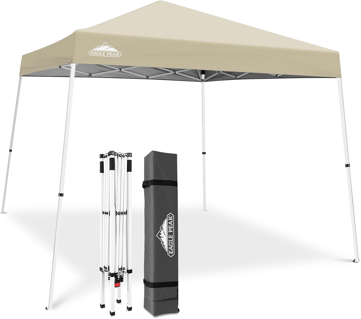 EAGLE PEAK 10x10 Slant Leg Pop Up Canopy Tent, Blue