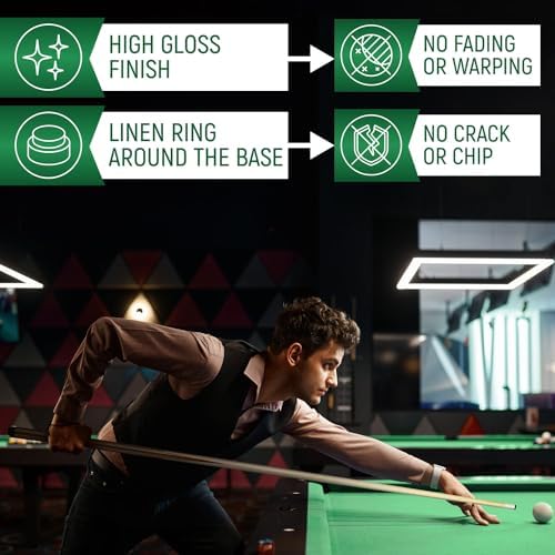Players Set of One Piece House Pool Cue Sticks - Professional Quality for Commercial Or Residential Use (4 Cues)