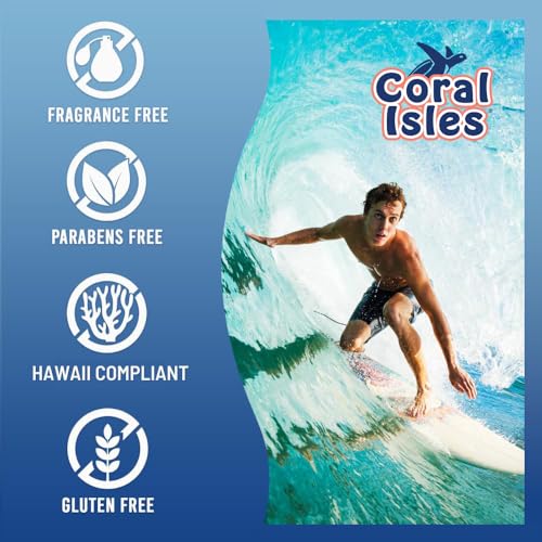 Coral Isles SPF 50 Sunscreen Pump Reef Compliant Broad Spectrum 128 Fl Oz