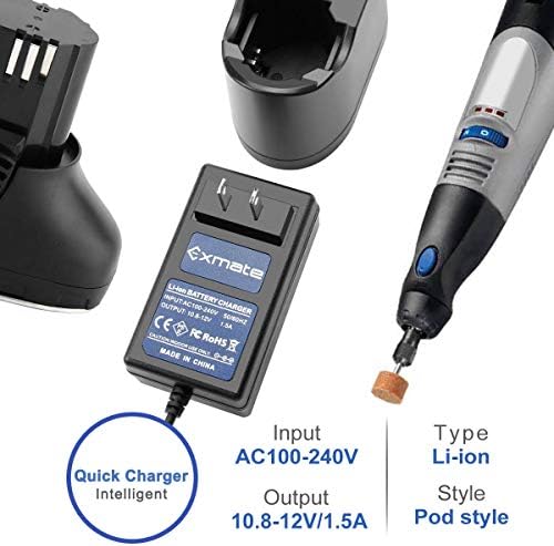 Exmate 2 Pack 10.8V 3.0Ah Battery Compatible with Dremel 855-01 855-02 8000-01 8001-01 8001-02 Cordless Tools