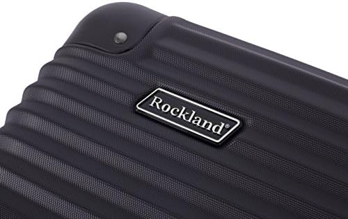 Rockland Berlin Hardside 3 Piece Expandable Spinner Wheel Luggage Set, (20"/24"/28"), Black