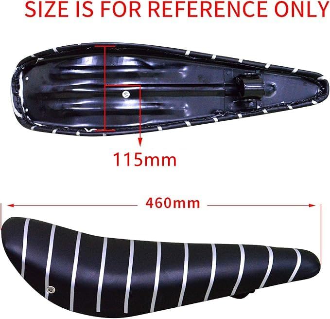 Banana Saddle Seat for Bicycle w/Frame Equipped | 2 stroke 66cc/80cc, Gas Motorized Bicycle, Tricycle, E-bike, MTB