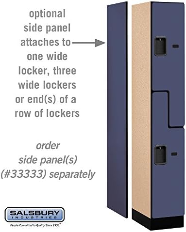 Salsbury Industries 2-Tier S-Style Designer Wood Locker with One Wide Storage Unit, 6-Feet High by 18-Inch Deep, Mahogany