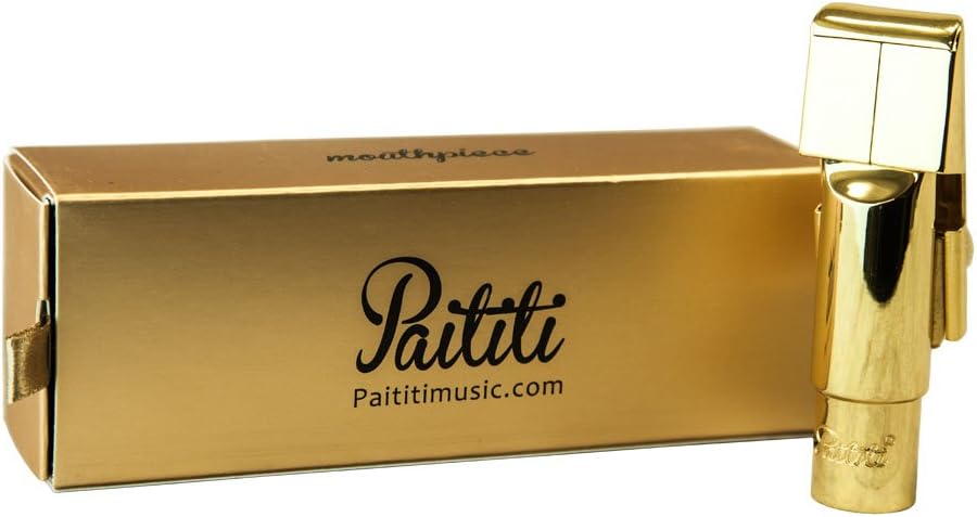Paititi Professional Gold Plated Alto Saxophone Metal Mouthpiece #6
