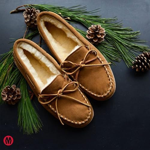 Minnetonka Women's Pile Lined Hardsole Moccasin Slippers