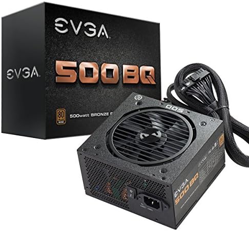 EVGA 110-BQ-0500-K1, 500 Bq, 80+ Bronze 500W, Semi Modular, FDB Fan, 3 Year Warranty, Power Supply