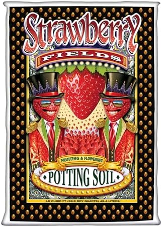 FoxFarm Strawberry Fields Fruiting & Flowering Potting Soil, 1.5cu ft - Designed to Pump Up Your Blooms, Fruits, and Berries - Made for the Fruiting and Flowering Stages of Plants