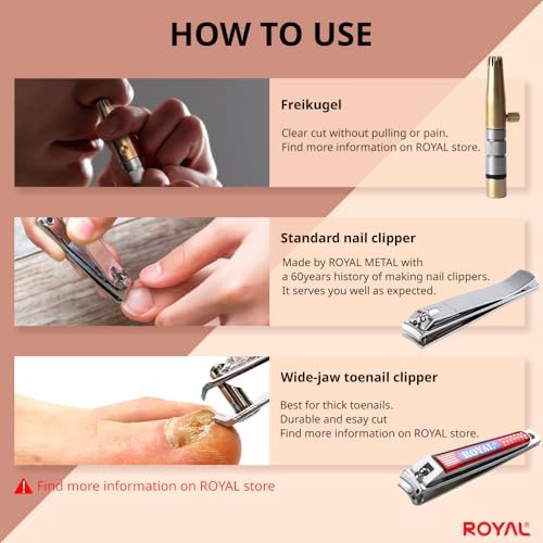ROYAL [Made in Korea] Premium Manual Nose Hair Trimmer for Men Silver Bullet, Battery-Free, Stainless Steel Rotary Blade Grooming Tool, Waterproof