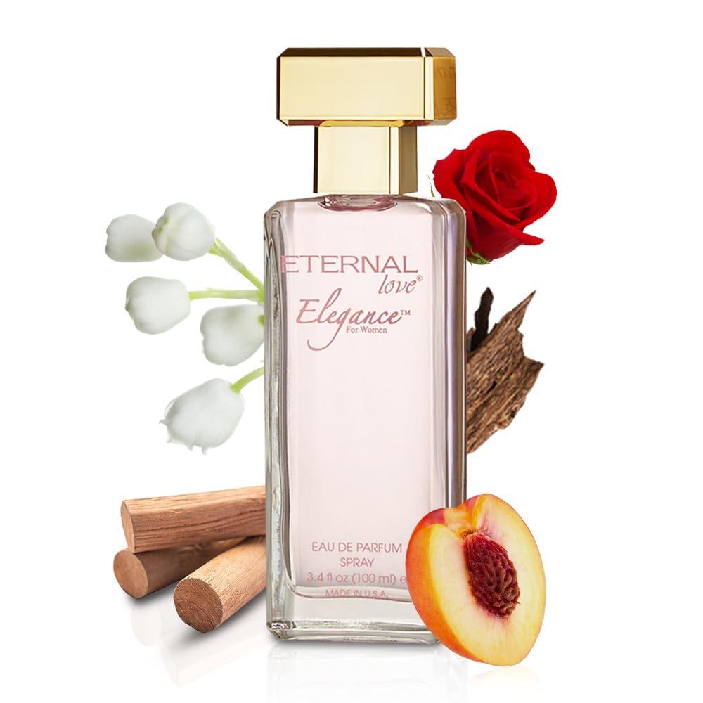 Eternal Love for Women - Long Lasting Eau de Parfum Spray - Premium Floral Fragrance with Peach & Sandalwood - Soft Feminine Scent - 3.4oz