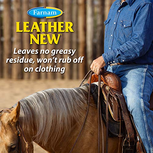 Farnam Leather New Easy-Polishing Glycerine Saddle & Leather Cleaner, 16 oz | Conditions Saddles and Leather Tack, Moisturizing