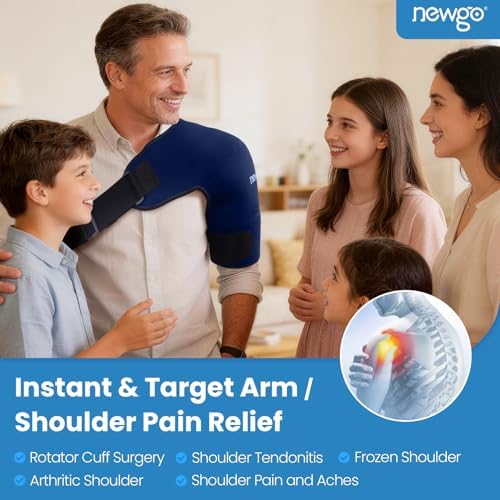NEWGO Shoulder Ice Pack, Compression for Both Shoulders, FSA Eligible, M