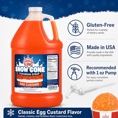 Egg Custard Snow Cone Flavoring Syrup