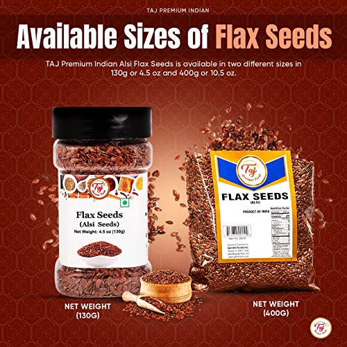 AJ Premium Indian Alsi Flax Seeds (Linseed), 4.5oz (130g)