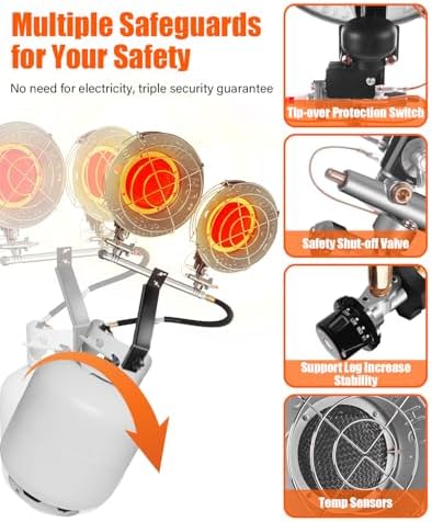 30000 BTU Portable Propane Heaters for Indoor Outdoor Use