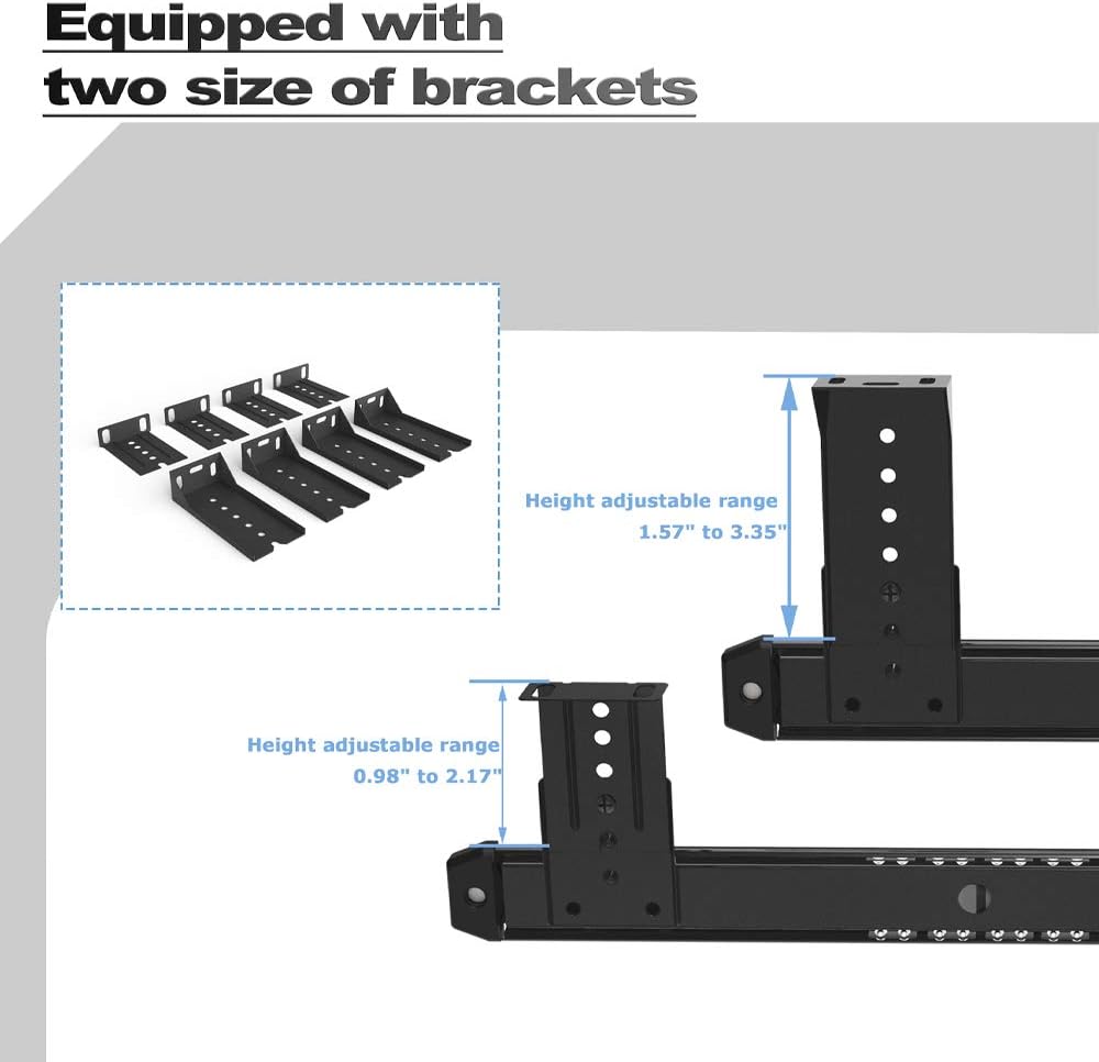 FRMSAET Heavy Duty Metal 14 inches Drawer Slides Cabinet Hardware - Black