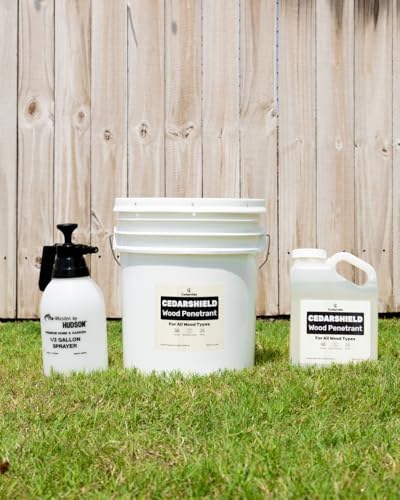Cedarcide Cedarshield | Non-Toxic Wood Treatment and Stabilizer | Protects Wood from Moisture and Decay | Gallon (128 Oz.)