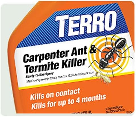 TERRO Ready to Use Carpenter Ant & Termite Killer - Indoor Carpenter Ant Killer, Termite Killer Spray - Do It Yourself Termite Treatment - T1100-6