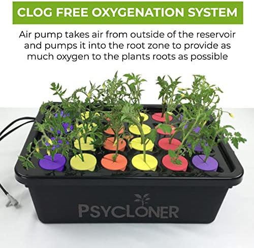 Psycloner Clone Machine, Hydroponics System, Cloner for Plant Cuttings, Propagation, 2 Gallon, Deep Water Culture, DWC (24 Site)
