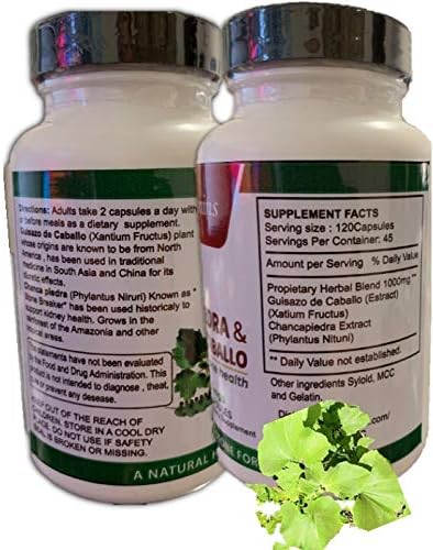 Guisazo de Caballo and Chancapiedra by Life Naturals 120 caps chanca Piedra Pure