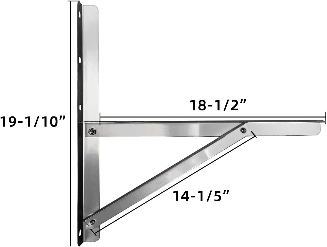 JEACENT Wall Mounting Bracket Rust Free Stainless Steel Support for 9000-24000BTU Condenser Ductless Mini Split Air Conditioner Heat Pump Systems