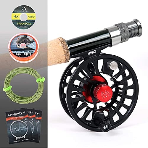 M MAXIMUMCATCH Maxcatch Premier Fly Fishing Rod and Reel Combo Complete 9' Fishing Outfit