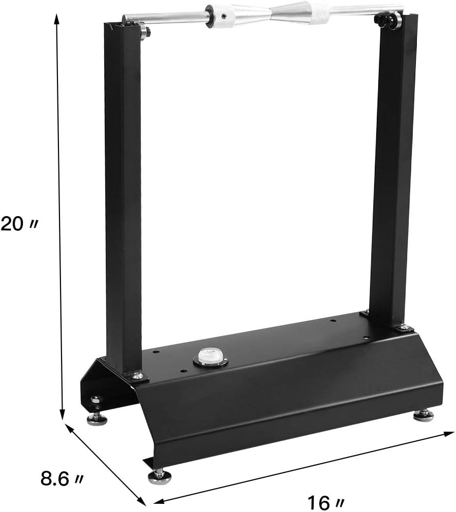 Goplus Motorcycle Bike Wheel Balancer, Rim Tire Balancing Spin Static Truing Stand w/Adjustable Centering Cones, Tire Balancer (16”×8.6”×20”)