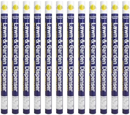 St. Gabriel Organics Lawn & Garden Dispenser, 32" (12 Pack) | Adjustable and Reusable 3-Setting Tube Dispenser, for Applying Powdered Milky Spore and Other Fine Granules and Powders