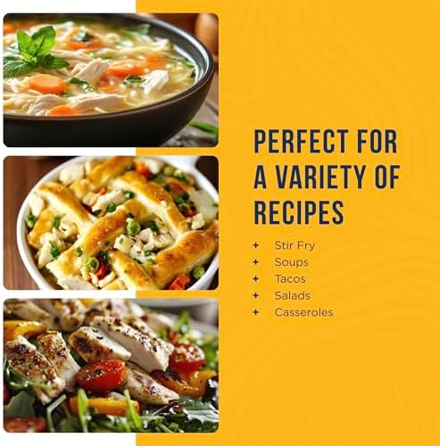 Augason Farms Cooked Freeze Dried White Meat Chicken Dices Can | Emergency Food Supply, Everyday Meals, 15 Servings